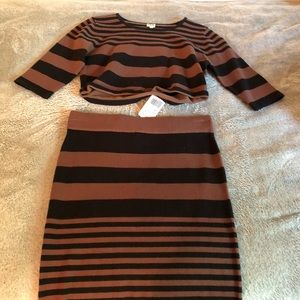 Black and brown stripped set (1 nwt get 1 50% off)